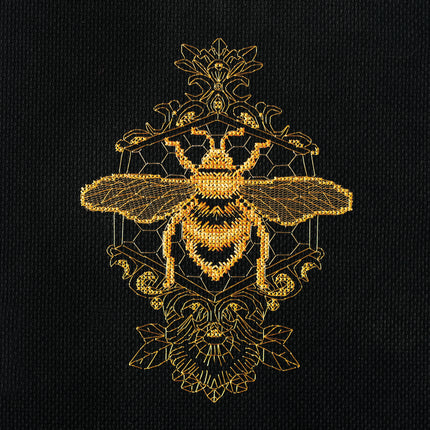 DIY Cross Stitch Kit "Golden bee" 5.5"x7.1"