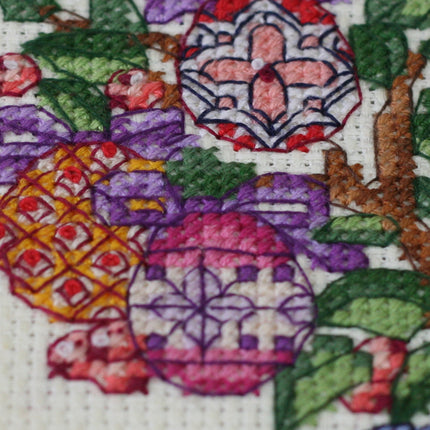 DIY Cross Stitch Kit "Easter tree" 5.5"x7.1"