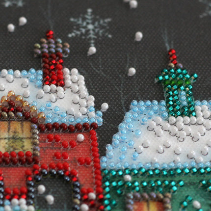 DIY Bead Embroidery Kit "Holiday town"