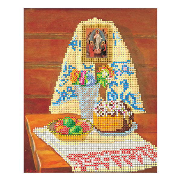 Canvas for bead embroidery "Easter" 6.5"x7.9" / 16.5x20.0 cm