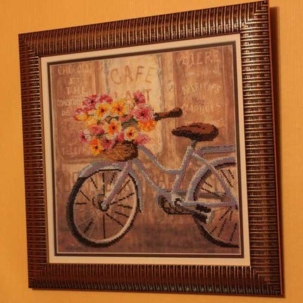 Canvas for bead embroidery "Summer Trip" 11.8"x11.8" / 30.0x30.0 cm