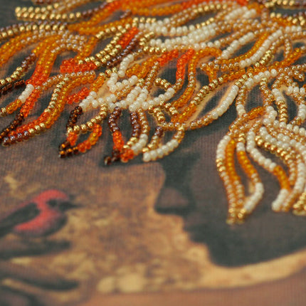 DIY Bead Embroidery Kit "Gold of the night" 10.6"x19.3" / 27.0x49.0 cm