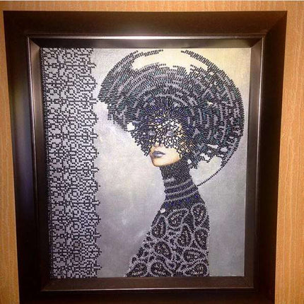 DIY Bead Embroidery Kit "Morgana" 10.2"x11.8" / 26.0x30.0 cm
