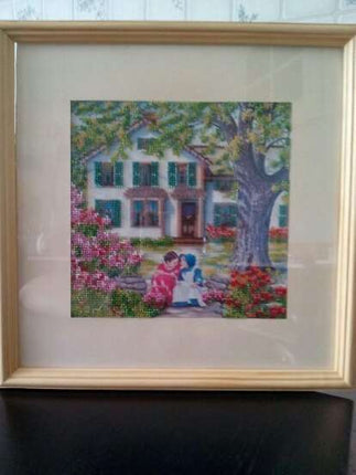 Canvas for bead embroidery "Friends" 7.9"x7.9" / 20.0x20.0 cm