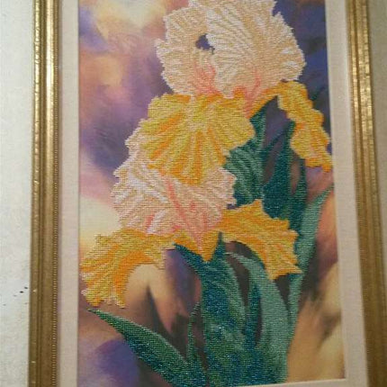 DIY Bead Embroidery Kit "Amber Snow" 11.8"x21.7" / 30.0x55.0 cm
