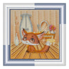 DIY Bead Embroidery Kit "Fox pup"  5.9"x5.9" / 15.0x15.0 cm