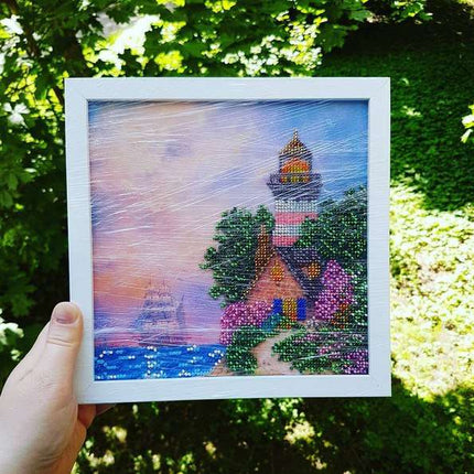 Canvas for bead embroidery "Beacon" 7.9"x7.9" / 20.0x20.0 cm