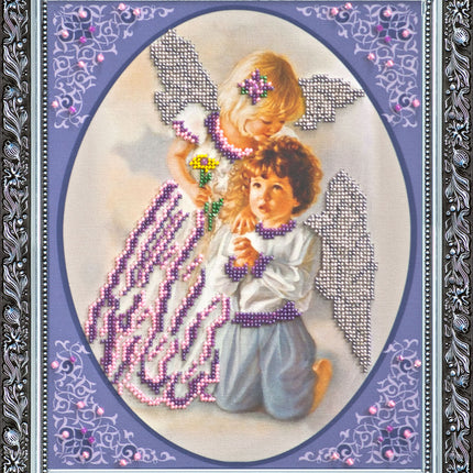 DIY Bead Embroidery Kit "Tenderness" 8.9"x11.0" / 22.5x28.0 cm