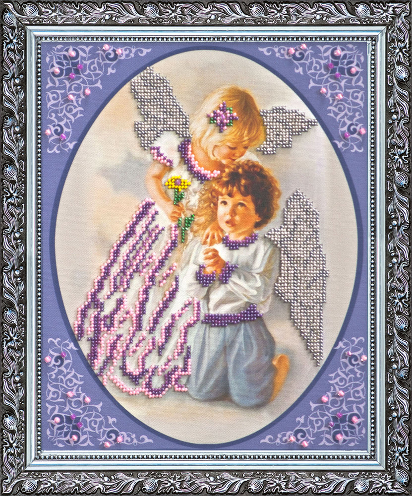 DIY Bead Embroidery Kit "Tenderness" 8.9"x11.0" / 22.5x28.0 cm