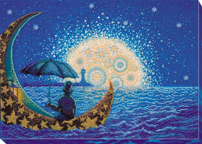 DIY Bead Embroidery Kit "Moonlight Sonata" 16.9"x11.8" / 43.0x30.0 cm