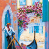 DIY Bead Embroidery Kit "Gondolier's song" 10.6"x15.7" / 27.0x40.0 cm