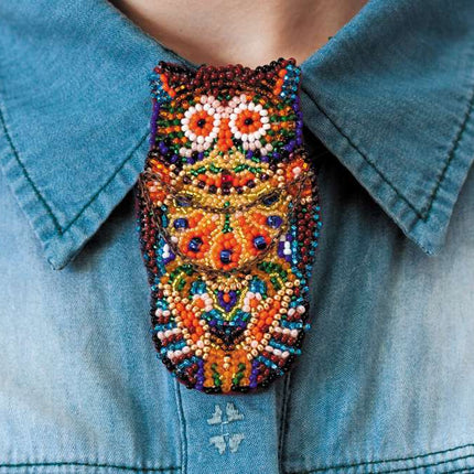 Beadwork kit for creating brooch "Owl"