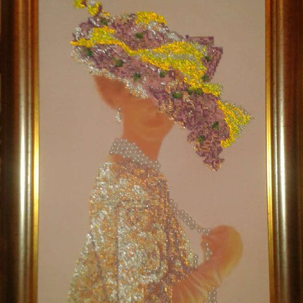 DIY Bead Embroidery Kit "Elizabeth" 11.0"x15.7" / 28.0x40.0 cm
