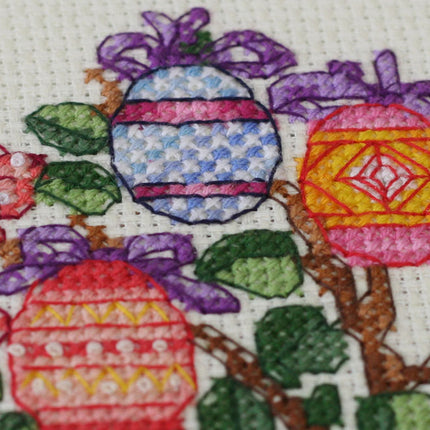 DIY Cross Stitch Kit "Easter tree" 5.5"x7.1"