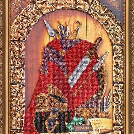 DIY Bead Embroidery Kit "Spartacus" 11.8"x17.7" / 30.0x45.0 cm