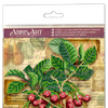 DIY Bead Embroidery Kit "Cherry twig"  5.9"x5.9" / 15.0x15.0 cm