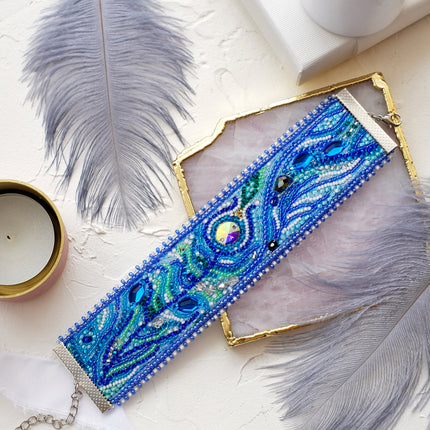 DIY Beadwork kit for creating bracelet "Feather touch"