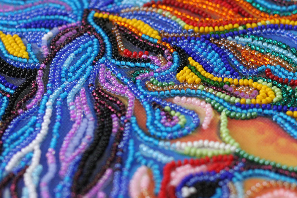 Bead Embroidery Kit DIY Craft Kit stamped Bead Needlepoint Blueberry ta-484