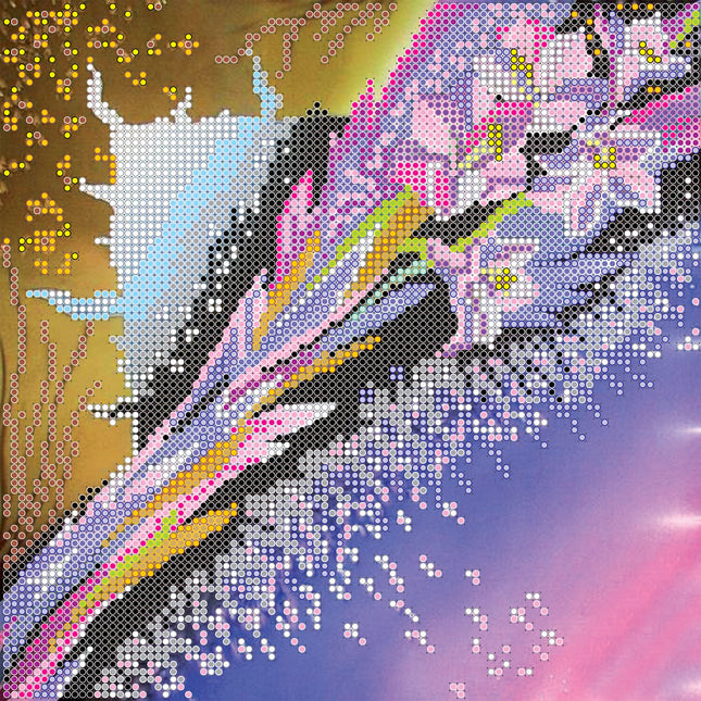 Canvas for bead embroidery "Wind" 7.9"x7.9" / 20.0x20.0 cm