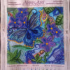 Canvas for bead embroidery "Blue Moth" 7.9"x7.9" / 20.0x20.0 cm