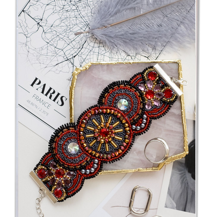 DIY Beadwork kit for creating bracelet "Arabesque - 2"