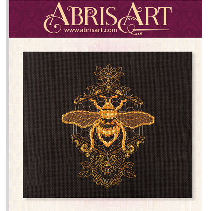 DIY Cross Stitch Kit "Golden bee" 5.5"x7.1"
