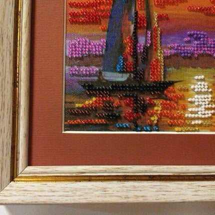DIY Bead Embroidery Kit "No wind"  5.9"x5.9" / 15.0x15.0 cm