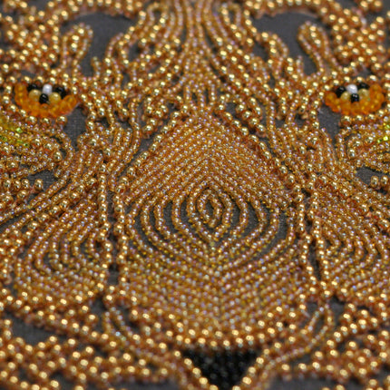 DIY Bead Embroidery Kit "Sign of strength" 12.6"x12.6" / 32.0x32.0 cm