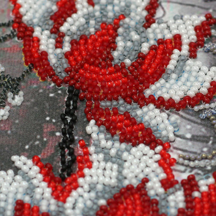 DIY Bead Embroidery Kit "Yugen" 9.8"x13.8" / 25.0x35.0 cm