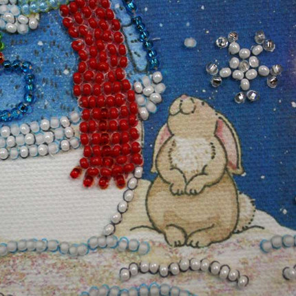 DIY Bead Embroidery Kit "Fairy night"  5.9"x5.9" / 15.0x15.0 cm