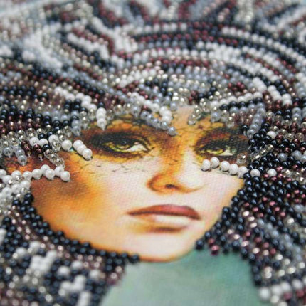 DIY Bead Embroidery Kit "Selena" 10.2"x11.8" / 26.0x30.0 cm
