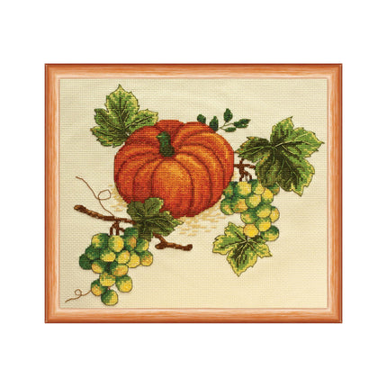 DIY Cross Stitch Kit "Fall still-life" 9.6"x8.7"
