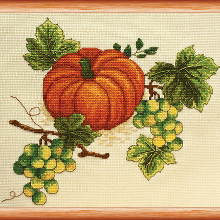 DIY Cross Stitch Kit "Fall still-life" 9.6"x8.7"