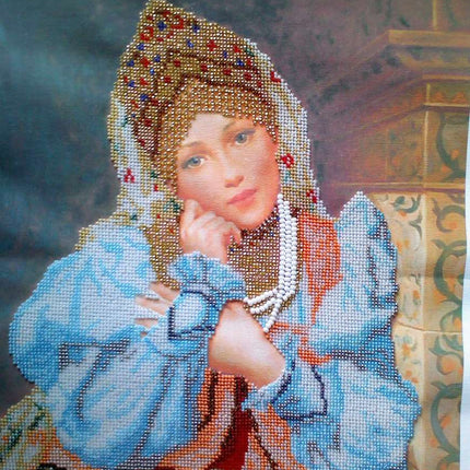 DIY Bead Embroidery Kit "Nastenka" 11.8"x17.7" / 30.0x45.0 cm