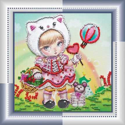 DIY Bead Embroidery Kit "Carnival"  5.9"x5.9" / 15.0x15.0 cm