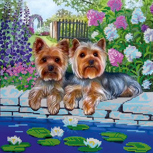 Canvas for bead embroidery "Couple" 11.8"x11.8" / 30.0x30.0 cm