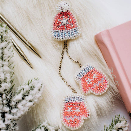Beadwork kit for creating brooch "Frost"