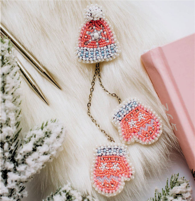 Beadwork kit for creating brooch "Frost"