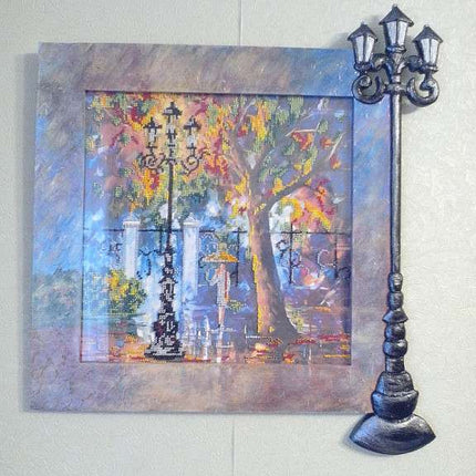 Canvas for bead embroidery "Evening Promenade" 11.8"x11.8" / 30.0x30.0 cm