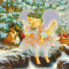 Canvas for bead embroidery "Christmas gift" 11.8"x11.8" / 30.0x30.0 cm
