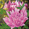 Canvas for bead embroidery "Pink lotus" 7.9"x7.9" / 20.0x20.0 cm
