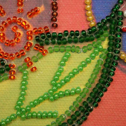 DIY Bead Embroidery Kit "Cacao"  5.9"x5.9" / 15.0x15.0 cm