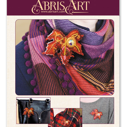 Beadwork kit for creating brooch "Drop of the sun"