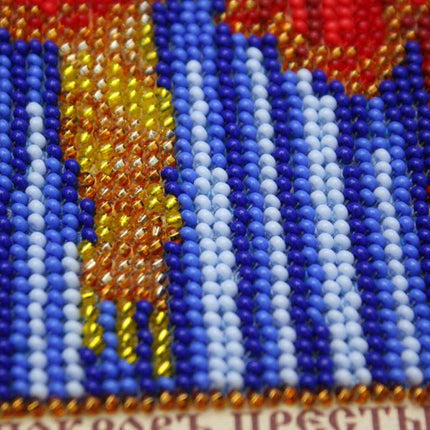 DIY Bead Embroidery Kit "Icon «Protection of the Blessed Virgin»" 7.5"x9.8" / 19.0x25.0 cm
