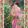 Canvas for bead embroidery "Flower-Lady" 11.8"x11.8" / 30.0x30.0 cm
