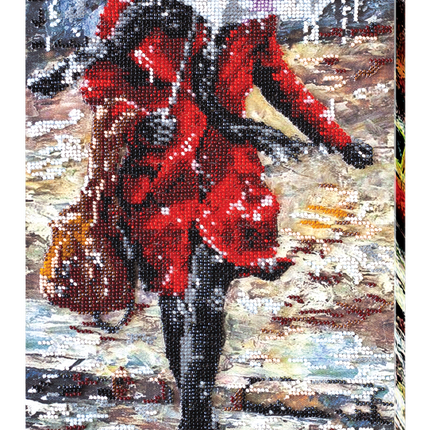 DIY Bead Embroidery Kit "Love story – 3" 8.3"x15.7" / 21.0x40.0 cm