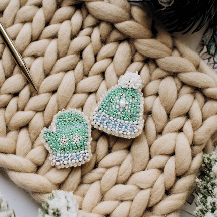 Beadwork kit for creating brooch "Winter time"