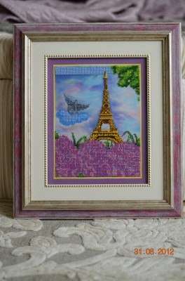 Canvas for bead embroidery "Paris" 9.4"x11.8" / 24.0x30.0 cm