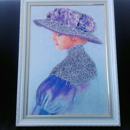 DIY Bead Embroidery Kit "Violet" 11.0"x15.7" / 28.0x40.0 cm