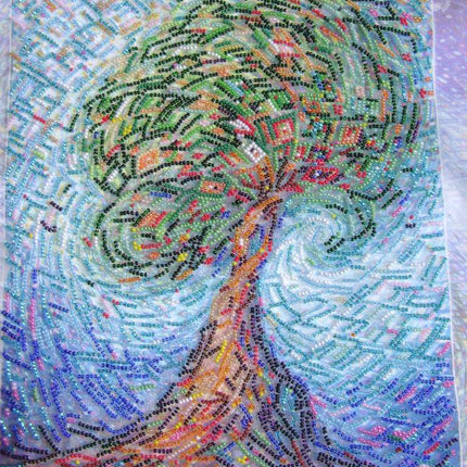 Canvas for bead embroidery "Magic Tree of Life" 11.8"x11.8" / 30.0x30.0 cm